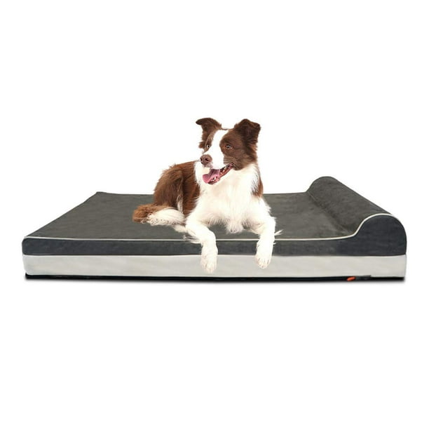 Cama ortopédica para perros Laifug, espuma viscoelástica extra grande, gris