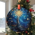 thumbnail image 2 of Starry Night Ornament, Celestial Hanging Decor, Unique Art Ornament, Night Sky Decoration, Cosmic Star Art Piece, Holiday Keepsake, Xmas Tree Hanging Decoration, Seasonal Gift Idea, 2 of 5