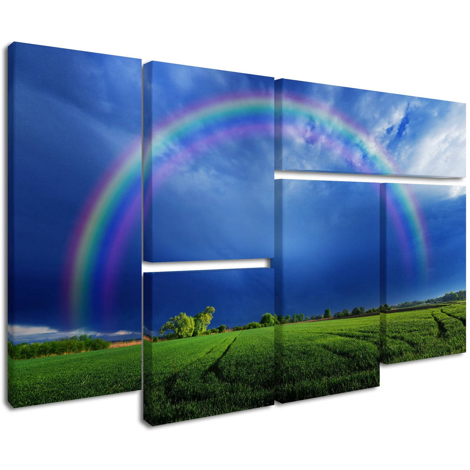 Trademark Fine Art "Lucky Rainbow" Canvas Art by Philippe Sainte-Laudy 6-Piece Multi-Panel Art Set