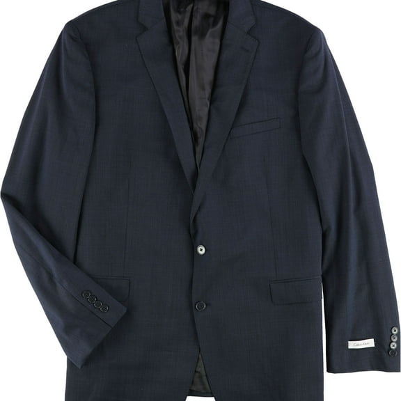 Calvin Klein Mens Pindot Two Button Blazer Jacket, Blue, Big & Tall, 50 X-Long