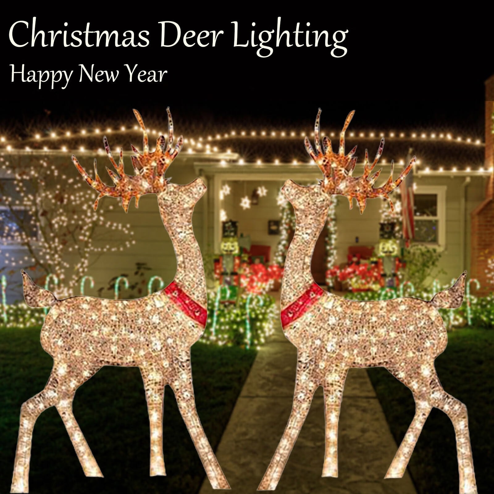 Christmas Lights Deer 