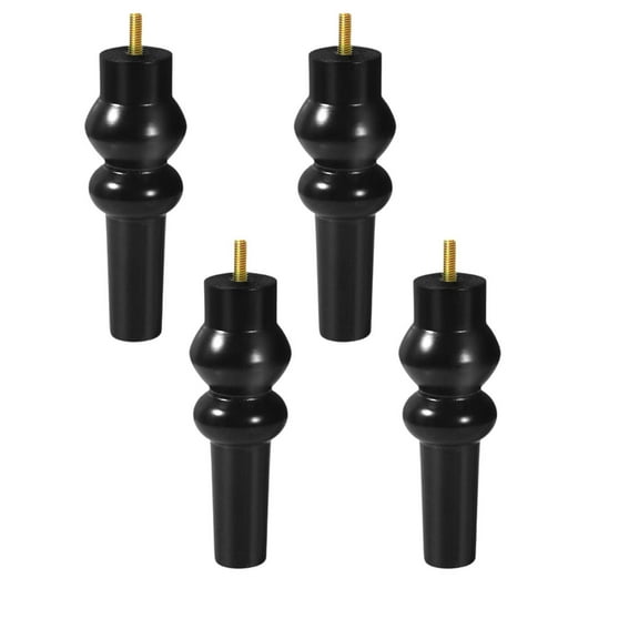 CUTICATE 4Pcs Wood Furniture Legs Sofa Feet Sturdy Vintage Design Heavy Duty Unique Replacement Support Legs for Desk Bed Sofa Dresser