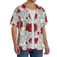 thumbnail image 4 of Disketp Men's Hawaiian Leaves Print Shirts Button Down Holiday Beach Shirts-4X-Large, 4 of 7