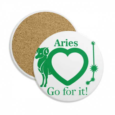 

Motivation Constellation Love Aries Coaster Cup Mug Tabletop Protection Absorbent Stone