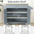 thumbnail image 3 of Spaco Rolling Kitchen Island Cart with Towel and Spice Rack-Gray, Kitchen Island, Kitchen Island with Storage for Kitchen,Dinning Room, 3 of 7