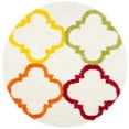 thumbnail image 4 of SAFAVIEH Keeleigh Geometric Quatrefoil Kids Shag Runner Rug, Ivory/Multi, 2'3" x 9', 4 of 9