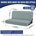 thumbnail image 7 of Aplkyhs Gray Blue RV Couch Covers 2-Piece Stretchable Jackknife Sleeper Sofa Cover Non-Slip Washable Durable RV Furniture Slipcover for Jackknife Sofa, 7 of 7