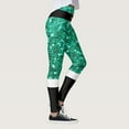 thumbnail image 4 of Gibobby Leggins termicos mujer Pantalones estampados de Navidad personalizados para mujer, mallas navideñas de muñeco de nieve para fiesta de Santa(Verde,G), 4 of 5