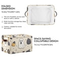 thumbnail image 2 of Yayeee 2 Pack Canvas Storage Basket with Handles for Shelves Fabric Bins Closet Organizer, Halloween Black Pumpkins, 2 of 8