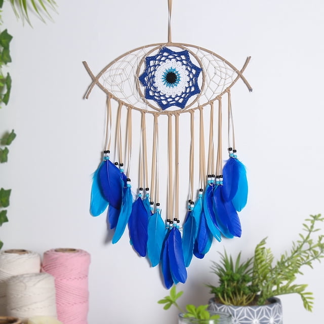 Dream Catcher Eye Dream Catcher Suerte Encanto Ojo Colgante De Pared Para La Decoración De La Casa De La Habitación ANGGREK Arte y Manualidades