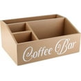 thumbnail image 3 of Saverstate Coffee Station Organizer Wood Coffee Bar Organizer for Countertop and desk coffee bar accessories holder Coffee Cups and Pod Holder Farmhouse style Coffee Bar Accessories BasketBeige, 3 of 4
