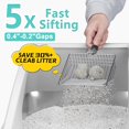 thumbnail image 5 of Stainless Steel Litter Box | XL Enclosed Cat Litter Boxs with Lid for Big Cats | High Sided, Anti-Urine Leakage | Non-Stick Bottom & Includes Litter Mat & Metal Scoop, 5 of 6