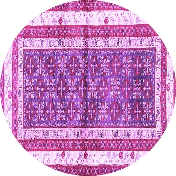 Ahgly Company Indoor Round Persian Purple Traditional Area Rugs, 6' Round
