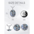 thumbnail image 6 of CACA LADY 925 Sterling Silver St. Raphael Necklace for Men Women Abalone Archangel Medal Pendant Religious Catholic Patron Saint Protection Jewelry Gifts for Traveler, 6 of 6