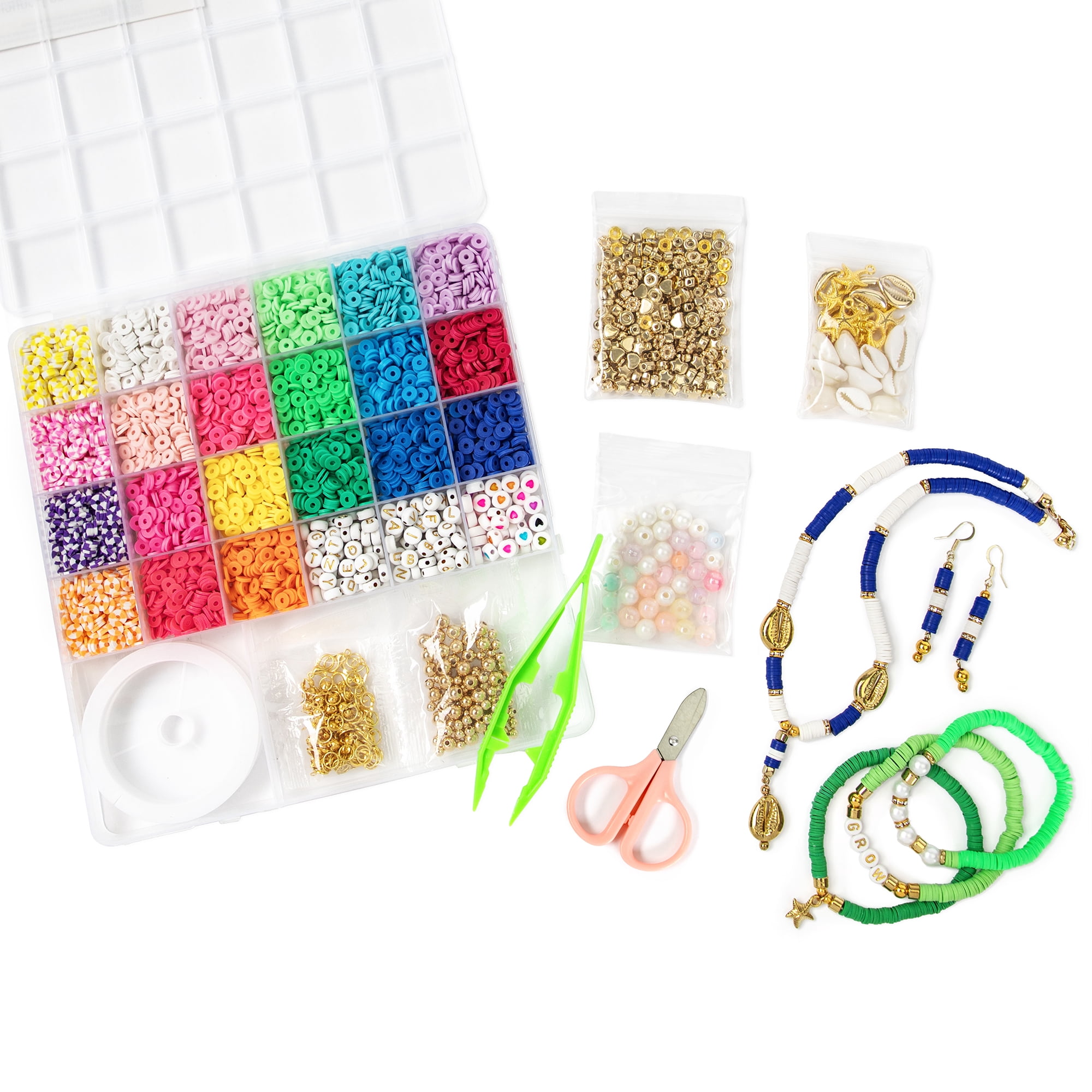 Cousin DIY 4470-Piece Jewelry Making Kit with Beads, Seashells, and Charms