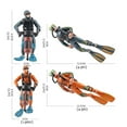 thumbnail image 2 of Clearance！ Sunggoko Little People Figures Scuba Steve Miniature Diver Figurines Models People Set Mini Swimmers Figurines Plastic Diver Toy Figures Decor, 2 of 5