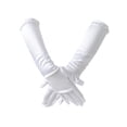 thumbnail image 5 of Vestido de princesa para niñas, vestido de boda, guantes para niños, guantes largos de cinco dedos blancos, guantes pequeños para niñas de flores para bodas, 5 of 5