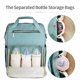thumbnail image 4 of Bolsa de pañales Bolsa de Pañales Mochila multifunción impermeable Bolsas de pañales de gran capacidad para el cuidado del bebé Viajes Con amplia abierta Correa de cochecito Azul Insular Bolsa de pañales, 4 of 7