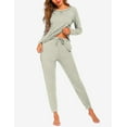 thumbnail image 3 of Ekouaer Womens Pajamas Set Long Sleeve Loungewear Soft Lounge Set Joggers with Pockets, 3 of 7