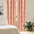 thumbnail image 3 of Ambesonne Shells Window Curtains, Scallops and Lace Murex, Each 28" W x 95" L, Burnt Sienna Pale Orange, 3 of 5