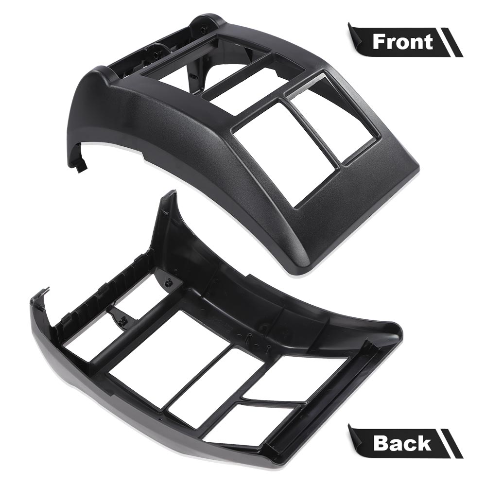 PIT66 Dash Cover Panel Kit Fit for 1997-2002 Jeep Wrangler TJ 95-6549 Black Double Din Radio Dash Mounting Bezel