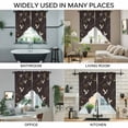 thumbnail image 3 of Japanese Style Swag Valances for Windows, Kitchen Curtains 36 Inch Length 2 Panels Set, Vintage Cranes Ocean Wave Black Grey Short Curtains for Small Windows Rod Pocket Cafe Curtains Drapes 28"x36", 3 of 8