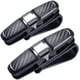 thumbnail image 1 of Juego de 2 soportes para gafas de sol, con clip para gafas de sol o tarjetas, negro + plateado JM, 1 of 5
