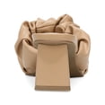 thumbnail image 2 of BAR III Womens Beige Ruched Straps Padded Careena Square Toe Block Heel Slip On Heeled Sandal 8 M, 2 of 4