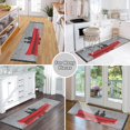 thumbnail image 6 of Yayeee Runner Rug for Bedroom 2'x6' Machine Washable Hallway Non Slip Mat, Red Boat, 6 of 8