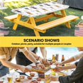 thumbnail image 6 of Diamond Table Cloths for 6 Foot Rectangle Tables, Modern Geometric Middle Century Grey Yellow Red Patio Waterproof Elastic Fitted Tablecloths, Washable Rectangular Table Cover for Camping, 6 of 8