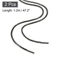 thumbnail image 2 of Unique Bargains 2Pack Rhinestone Shoe Lace, 47.2' Bling Glittered Ropes Drawstring Cords Replacement (Bright Black), 2 of 6