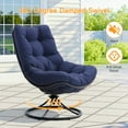 thumbnail image 6 of Dovov Swivel Accent Chair, 360° Upholstered Swivel Chair Modern Lounge Chair Comfy Reading Chair with Soft Cushion and Metal Frame, Blue, 6 of 11