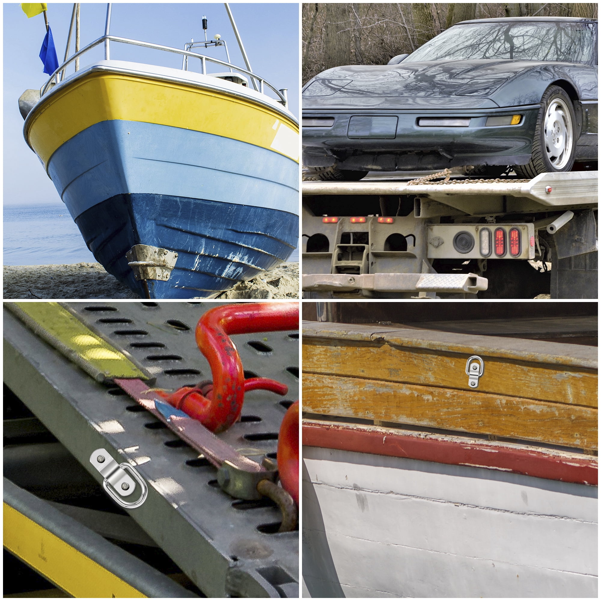 Unique Bargains D Ring Tie Down Anchor Anchor Lashing Ring for Trailer Truck Vehicle Boat