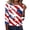 Red, variant on 4th Of July T Shirts for Women 3/4 Sleeve Tops for Women Usa 250th Anniversary Shirt Casual Loose Fit Patriotic 4th Of July T-Shirt