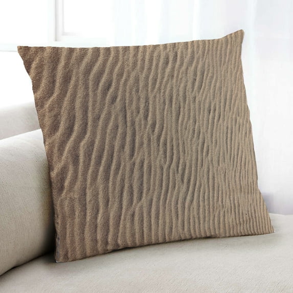 Ahgly Company Earth Sand Indoor Throw Pillow, 18 inch by 18 inch