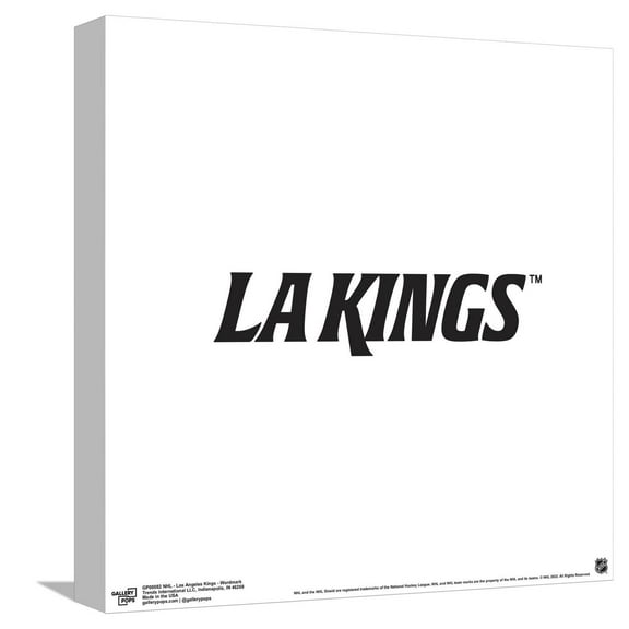 Gallery Pops NHL Los Angeles Kings - Wordmark Canvas Wall Art, Unframed Version, 12" x 12"