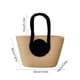 thumbnail image 3 of Bolso de Tote Tejido de Cuerda Gran Capacidad 12.6x7.87x3.94in Color Khaki con Bloque de Color Blanco, Bolso de Playa para el Hombro con Asa Portátil y Duradera., 3 of 6