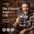 thumbnail image 3 of Fishing Lures Glass Beer Stein with Metal Lid and Thumb Lift - Premium Drinkware for Beer Enthusiasts, 3 of 8