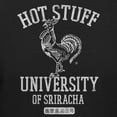 thumbnail image 3 of Teelocity Sriracha Hot Stuff University Graphic T-Shirt (Large - Standard Fit, Black), 3 of 4
