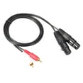 thumbnail image 1 of Cable RCA XLR 2 2 XLR Adaptador de 5 Pies Perfecl Negro, 1 of 8