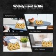 thumbnail image 6 of Kdxio Yellow Polka Dot Sunflower Print Tissue Box Cover,Modern PU Leather Rectangular Tissue Box Holder for Bathroom Living Room Bedroom Office Desk Car Home, 6 of 6