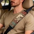 thumbnail image 5 of Xoenoiee Aztec Deer Dreamcatcher American Tribal Print Car Accessories Set of 5, Auto Front Seat Protectors Cover with Seat Belt Cover and Car Armrest Cover, PU Leather Auto Interior Accessories, 5 of 7