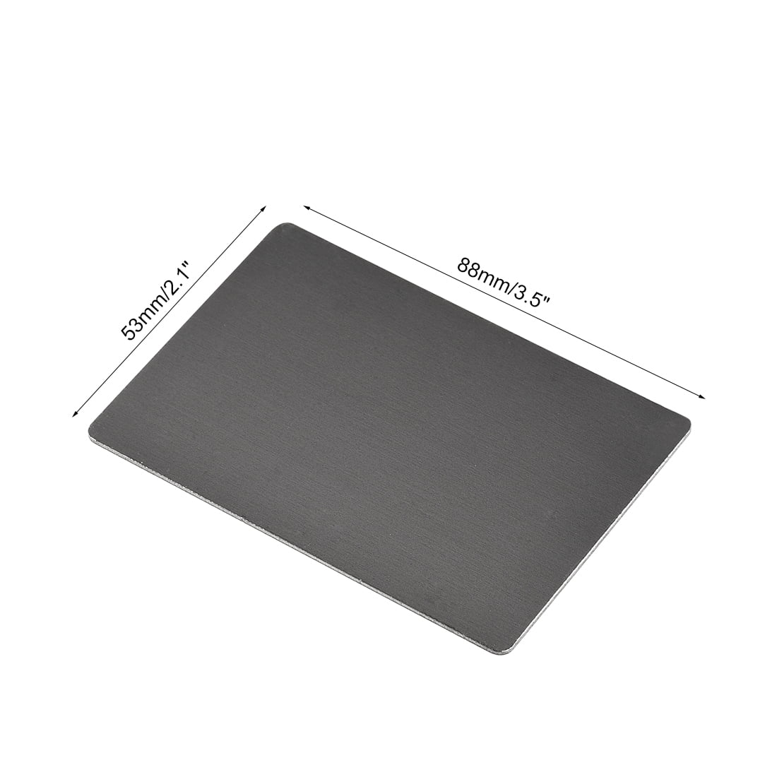 uxcell Blank Metal Card 66x45x0.3mm Painted Aluminum Plate for DIY Laser Printing Engraving Black 10 Pcs