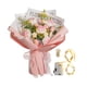 thumbnail image 1 of Ramo de flores de ganchillo, ramo tejido, decoración del Día de San Valentín, flores tejidas, margaritas pequeñas para cafetería, suministros para , Rosa, 1 of 8