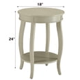 thumbnail image 4 of Gzxs Vintage Side Table in Antique White, 18-Inch Round End Table with Storage Shelf for Living Room, Bedroom, Small Spaces, Accent Small Coffee Table, Easy Assembly, 4 of 6