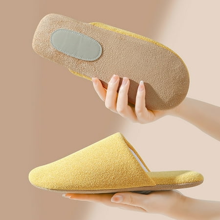 

mtvxesu Women Slide Home Mute Slippers Cotton Linen Indoor Suede Sole Flat Shoes Wooden Floor Women Slides Silent Spring Winter Women s Slide Sandals Cloud Sandals for Women Flash Sale