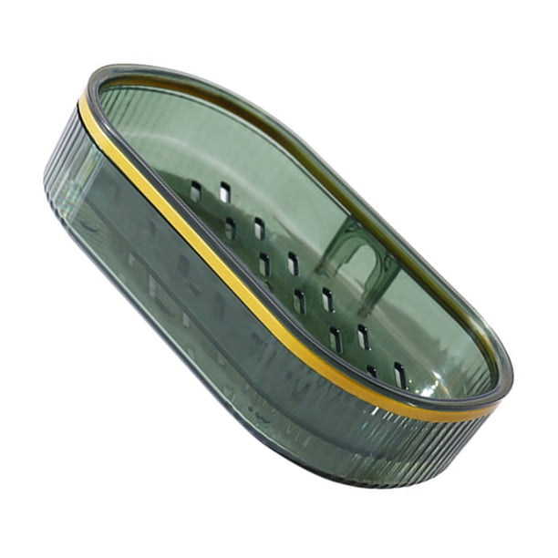 Bearachild Soporte de almacenamiento para baño de mascotas, portátil, extraíble, reutilizable, lavable, orificio de drenaje, accesorios para placa de Juegos de accesorios de baño Verde