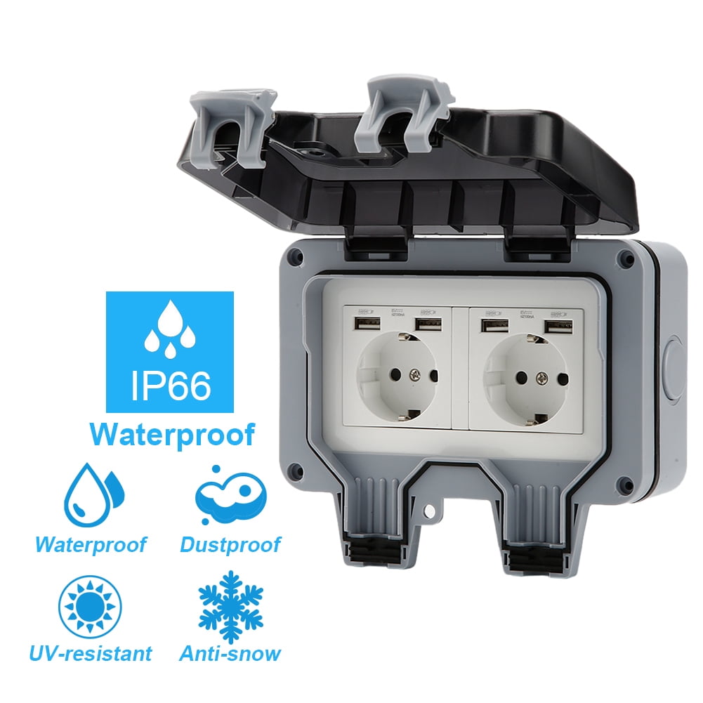 Outdoor Socket Ip66 Weatherproof High 