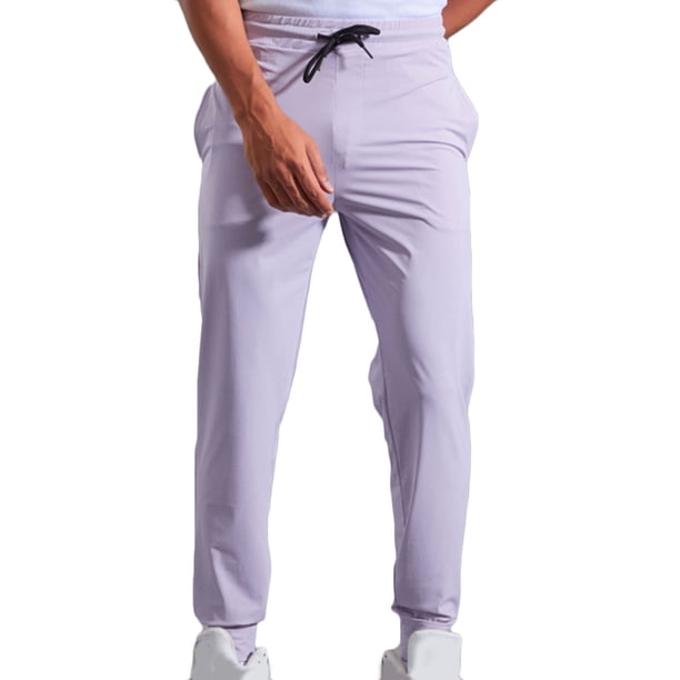Pantalones largos para hombre, casuales, de moda, de secado rápido, elásticos, con cordón y cintura elástica.