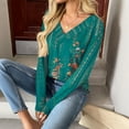 thumbnail image 5 of Blouses for women dressy casual Polyester,Spandex Soft Clothing L Green womens blouses, 5 of 5